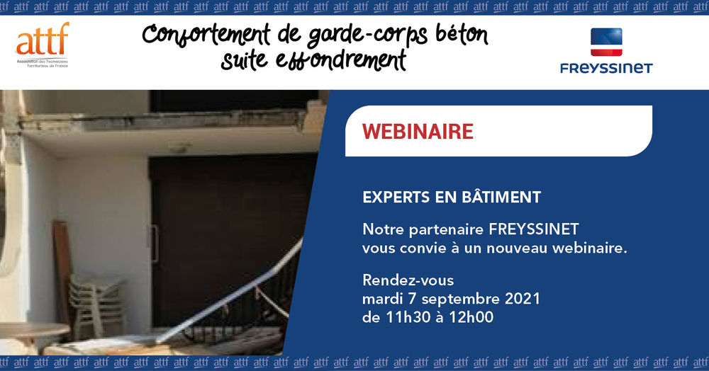 Webinaire Freyssinet / Le confortement de garde-corps béton suite effondrement Webinaire Freyssinet / Le confortement de garde-corps béton suite effondrement