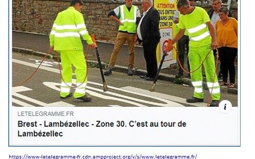 Articles de Presse - Service Voirie de Brest Métropole Article LE TELEGRAMME - zoom 