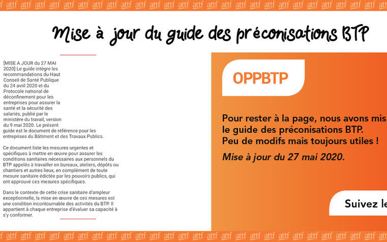 Guide des préconisations BTP - mise à jour 27 mai