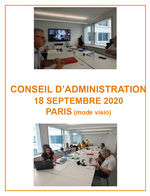 CONSEIL D'ADMINISTRATION - 18 septembre 2020 - visioconférence