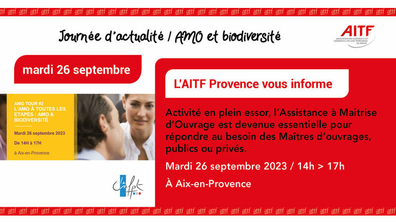 Journée d'actualité 26 septembre 2023 - Fédération CINOV - AMO et Biodiversité