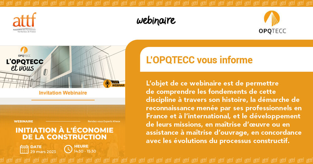 Webinaire OPQTECC Webinaire OPQTECC