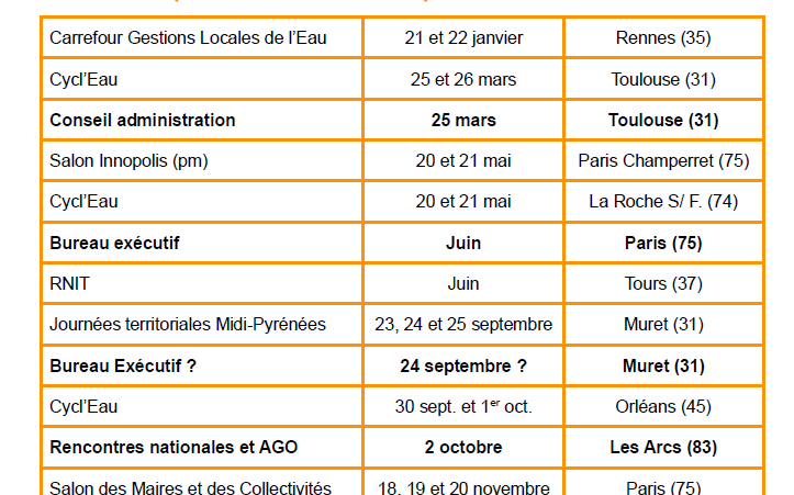 Nos rendez-vous 2026