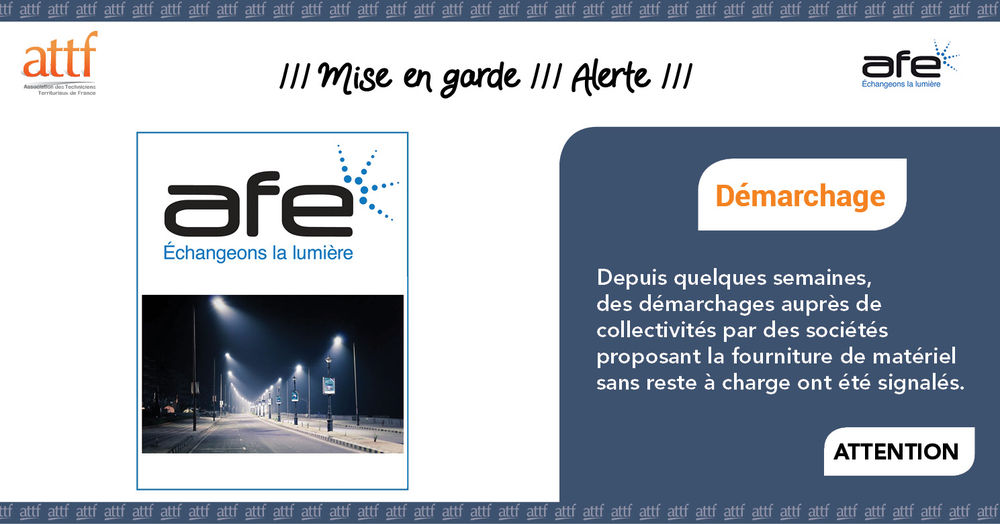 ALERTE DÉMARCHARGE ÉCLAIRAGE EXTÉRIEUR ALERTE DÉMARCHARGE ÉCLAIRAGE EXTÉRIEUR